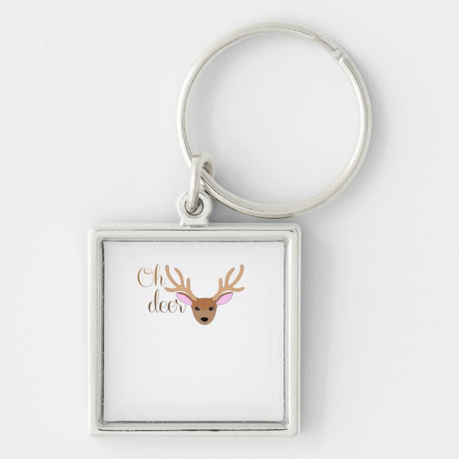 Oh Deer Artistic Style  Keychain (Front)