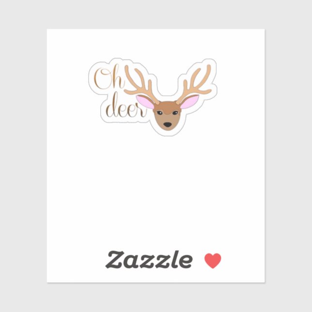 Oh Deer Artistic Style  Sticker (Sheet)