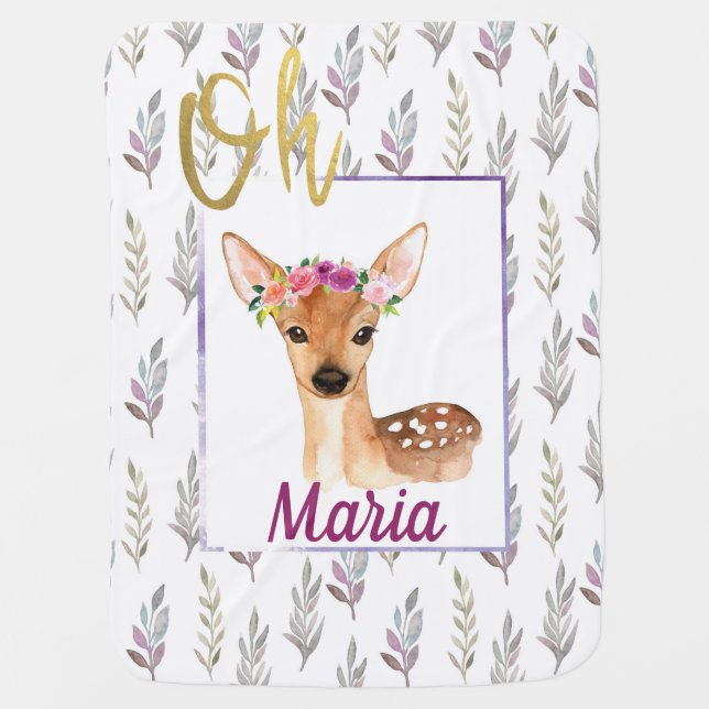 Oh Deer Baby Blanket (Front)