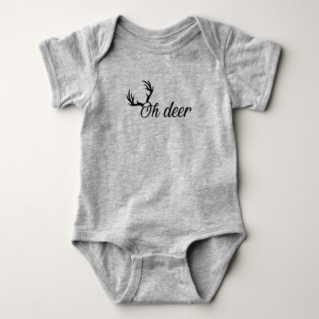 Oh deer baby body suit baby bodysuit (Front)