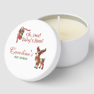 Oh, Deer! Baby’s Here! – Christmas Baby Shower Mini Candle Favors