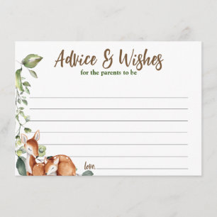 Oh Deer! Baby Shower Advice Card