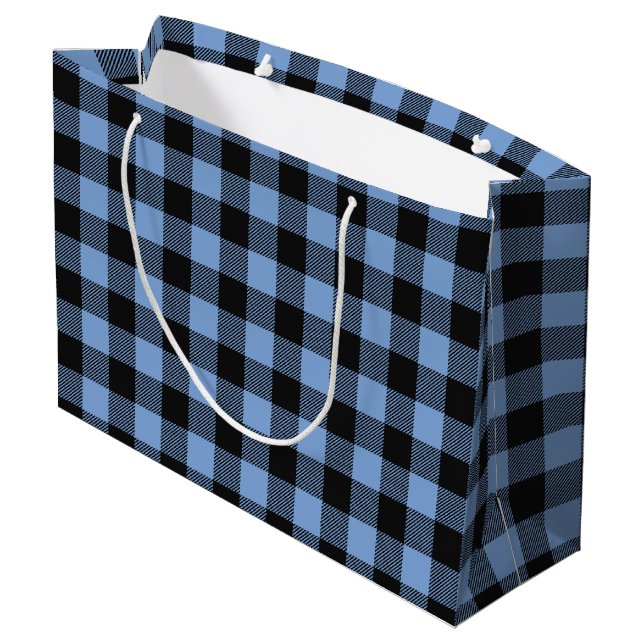 Oh Deer Baby SHower Blue Boy Large Gift Bag (Back Angled)