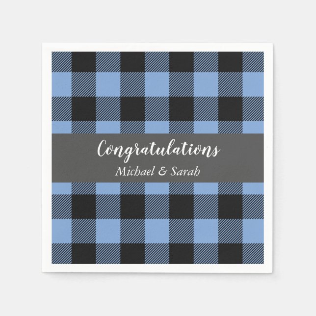 Oh Deer Baby SHower Blue Boy Napkins (Front)