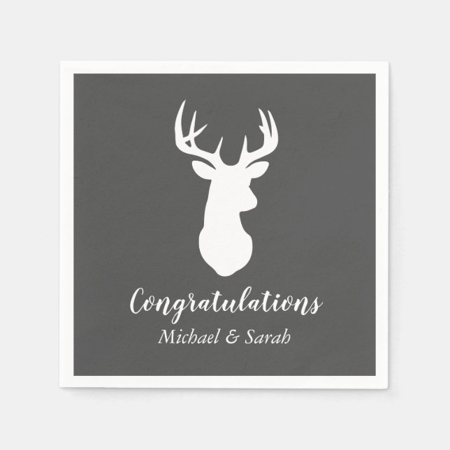 Oh Deer Baby Shower Country Lodge Napkins (Front)
