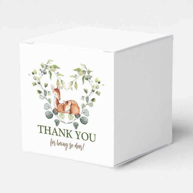 Oh Deer! Baby Shower Favor Box (Front Side)