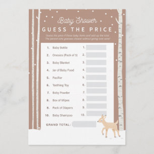 Oh Deer - Baby Shower Guess the Price! Program