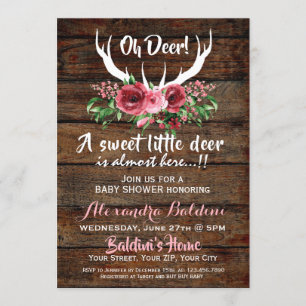 Oh Deer Baby Shower Invitation