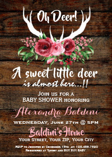 Baby Deer Invitations Zazzle