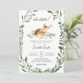 Oh Deer Baby Shower  Invitation (Standing Front)