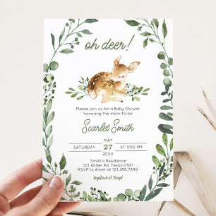 Oh Deer Baby Shower Invitation