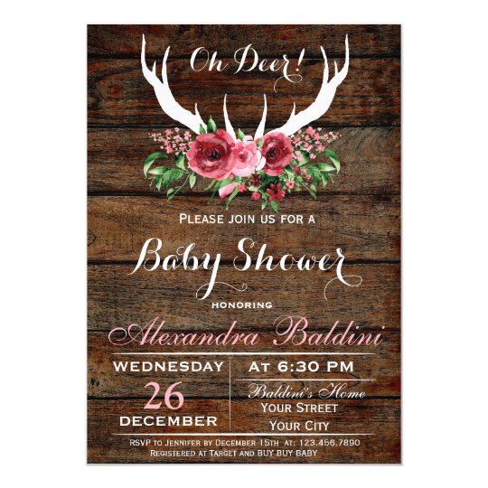 baby shower oh deer invitations Deer Shower Zazzle.com Invitation Baby Oh