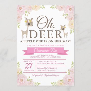 Oh Deer! Baby Shower Invitation by party_depot at Zazzle