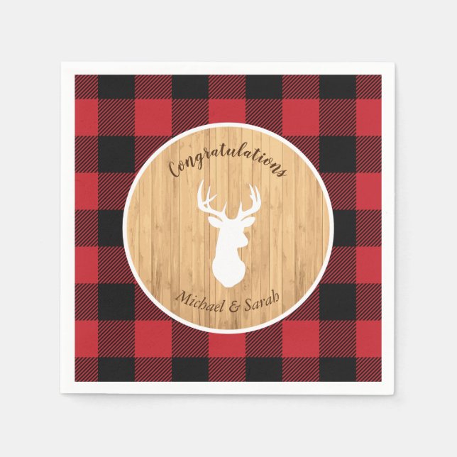 Oh Deer Baby Shower Napkins (Front)