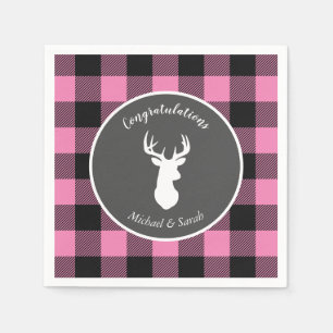 Oh Deer Baby Shower Pink Napkins