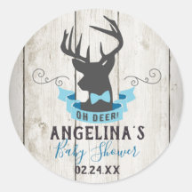Oh Deer Baby Shower Stickers Favor Tag