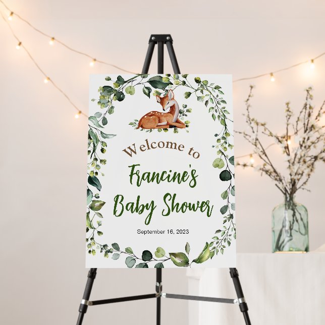 Oh Deer! Baby Shower Welcome Sign (In Situ (Stand))