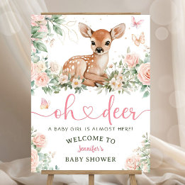 Oh Deer Baby Shower Welcome Sign Foam Boards