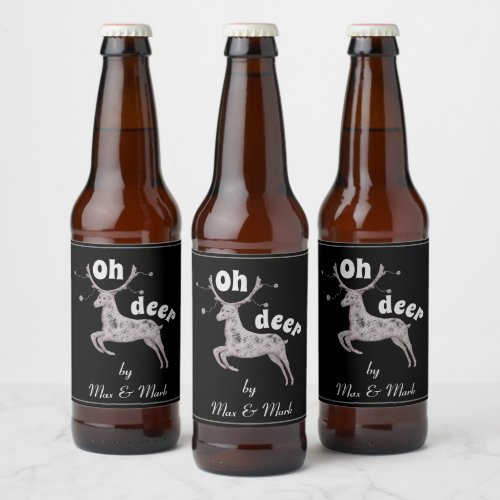Oh Deer Beer Bottle Label