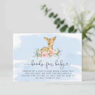 Oh Deer Blue Books Request Insert Card