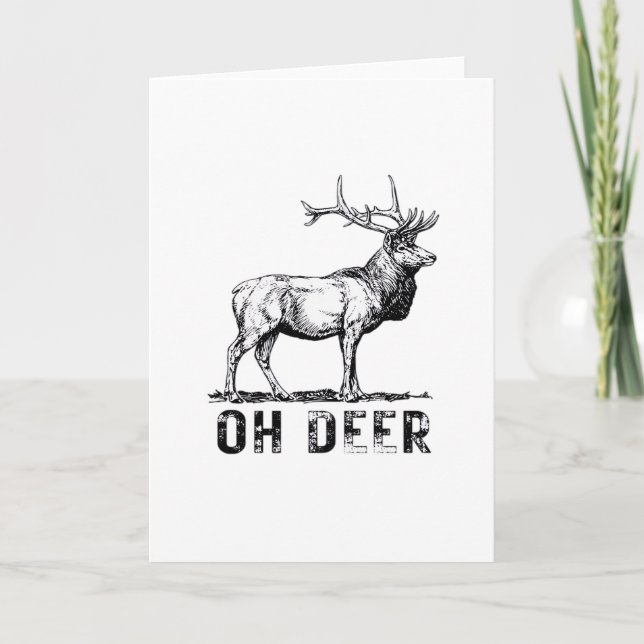Oh Deer Bold Graphic Expression Card (Front)