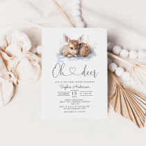 Oh Deer Boy Winter Baby Shower Invitation