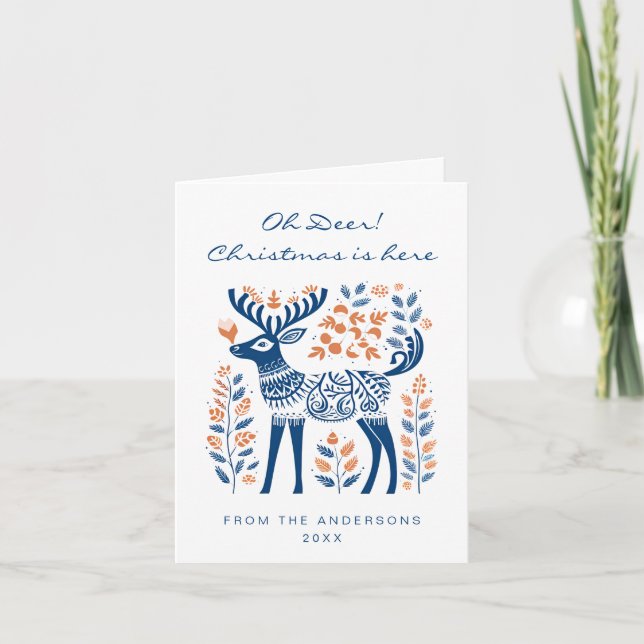 Oh Deer Christmas  Card (Front)