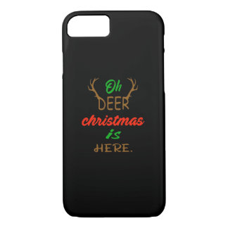 Oh Deer Christmas Celebration Holiday Design iPhone 8/7 Case