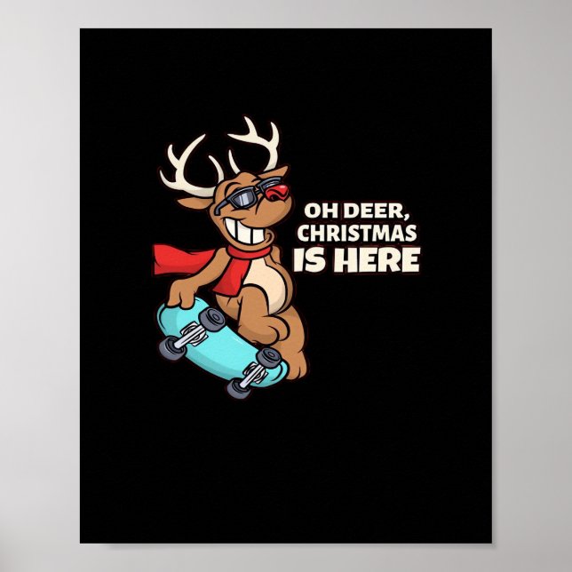 Oh Deer Christmas Celebration Holiday Design  Poster (Front)