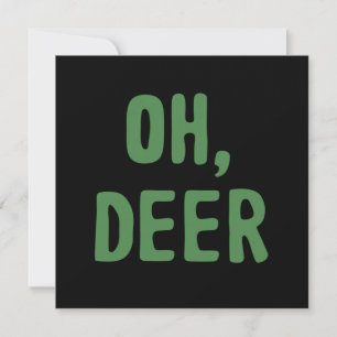 Oh, Deer Christmas Funny Vintage Santa Sarcastic Holiday Card