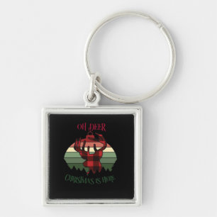 Oh Deer Christmas Is Here Joyful Aesthetic Keychain