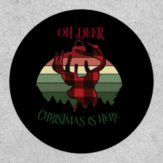 Oh Deer Christmas Is Here Joyful Aesthetic  Patch