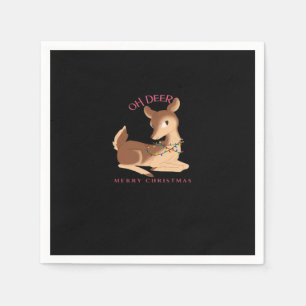 Oh Deer Christmas Modern Design Napkins