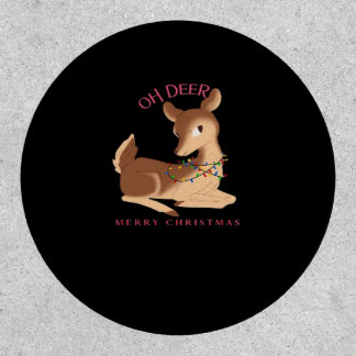 Oh Deer Christmas Modern Design Patch