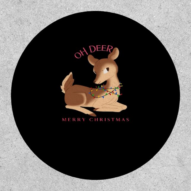 Oh Deer Christmas Modern Design  Patch (Front)