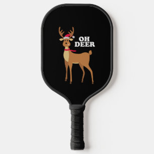 Oh Deer - christmas reindeer Pickleball Paddle