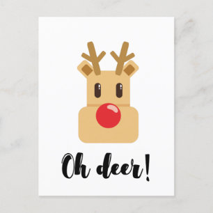 Oh Deer Christmas season Postcard