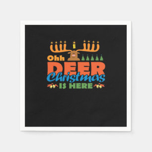 Oh Deer Christmas Too Classic Holiday Style Napkins