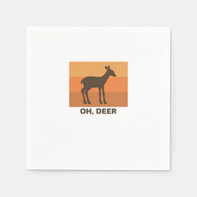 Oh Deer Classic Simple Design  Napkins (Front)