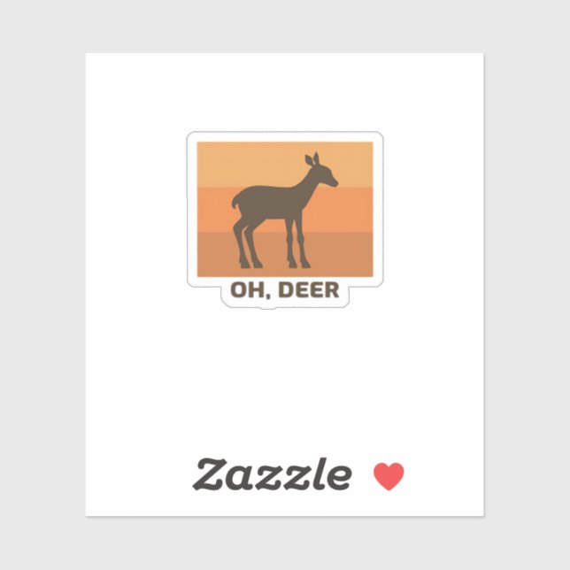 Oh Deer Classic Simple Design  Sticker (Sheet)