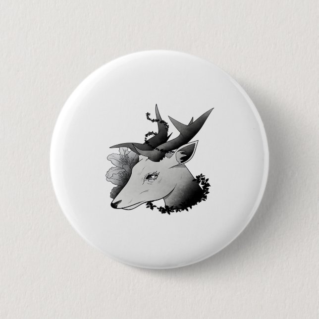Oh Deer Classic Style  Button (Front)