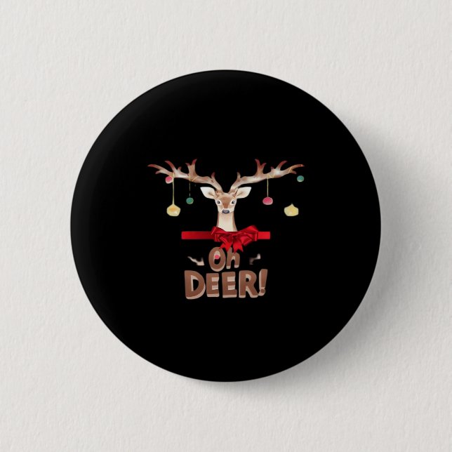 Oh Deer Classic Vibe  Button (Front)
