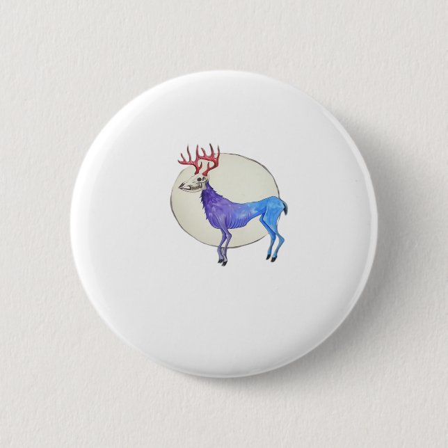 Oh Deer Clean Graphic Style  Button (Front)