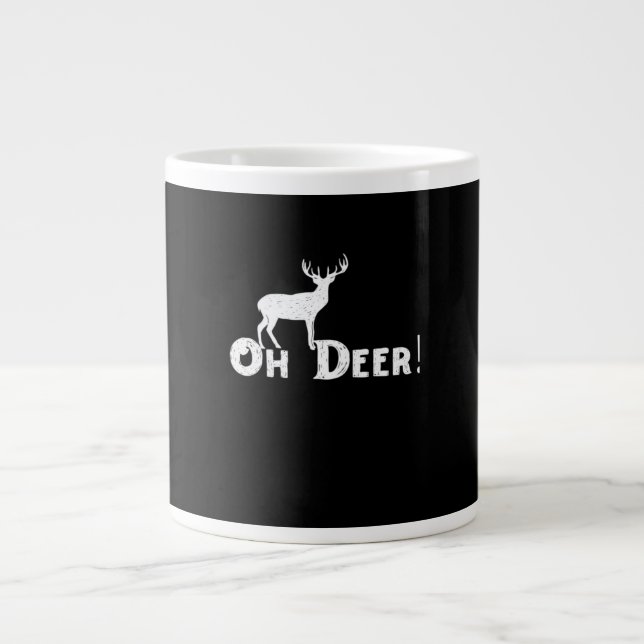 Oh Deer Clean Graphic Style  Giant Coffee Mug (Front)