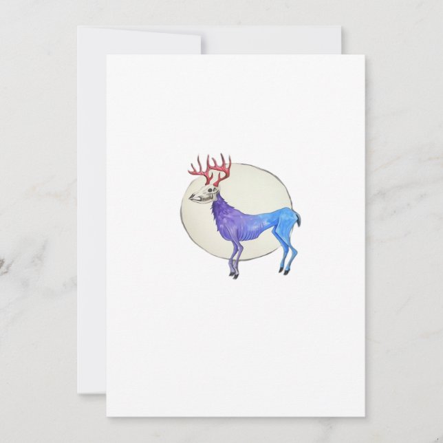 Oh Deer Clean Graphic Style Holiday Card (Front)
