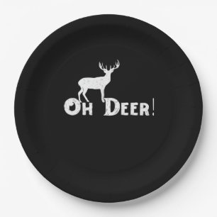 Oh Deer Clean Graphic Style Paper Plates