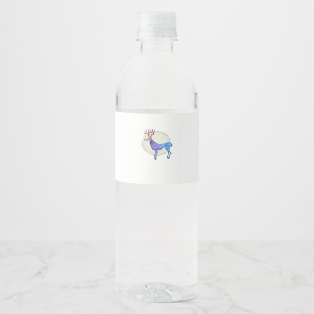 Oh Deer Clean Graphic Style  Water Bottle Label (Front)