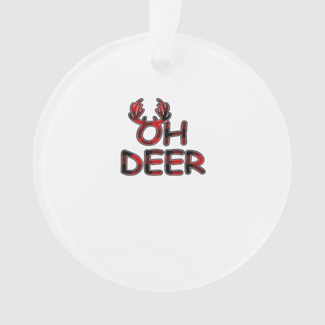 Oh Deer Clean Layout Ornament (Front)
