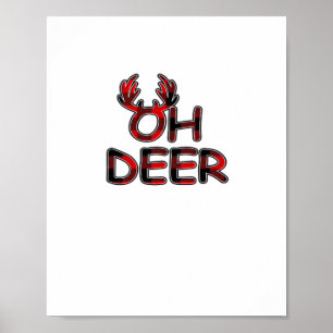 Oh Deer Clean Layout Poster