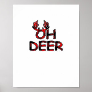 Oh Deer Clean Layout Poster
